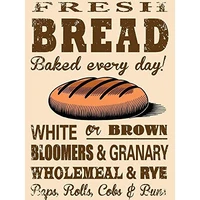 fresh bread baked every day 12 x 8 inch tin sign vintage iron painting metal plate personality novelty