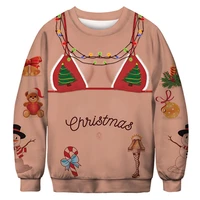 christmas sweater novelty funny light up ugly christmas sweater for men and women 3d printing pullover jumpers warm sweater