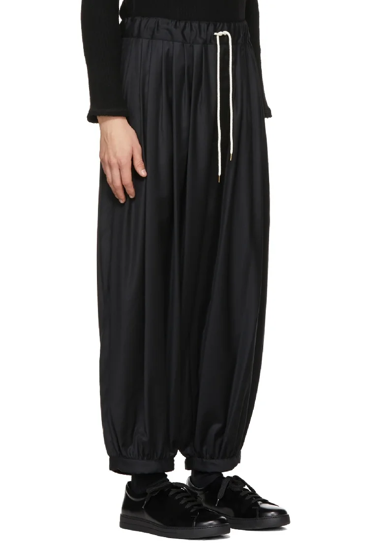 

clohting Men's Hair Stylist fashion Casual pants Wide Leg Pants Loose Lantern pants plus size costumes