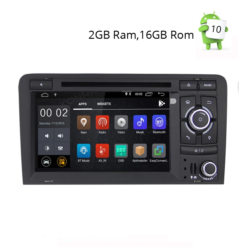 Android Standard Автомобильный DVD Радио gps мультимедийный плеер для Audi A3 2002 2003 2004 2005 2006 2007 2008 2009 2010 2011 навигационное головное устройство стерео - Цвет: Android Standard