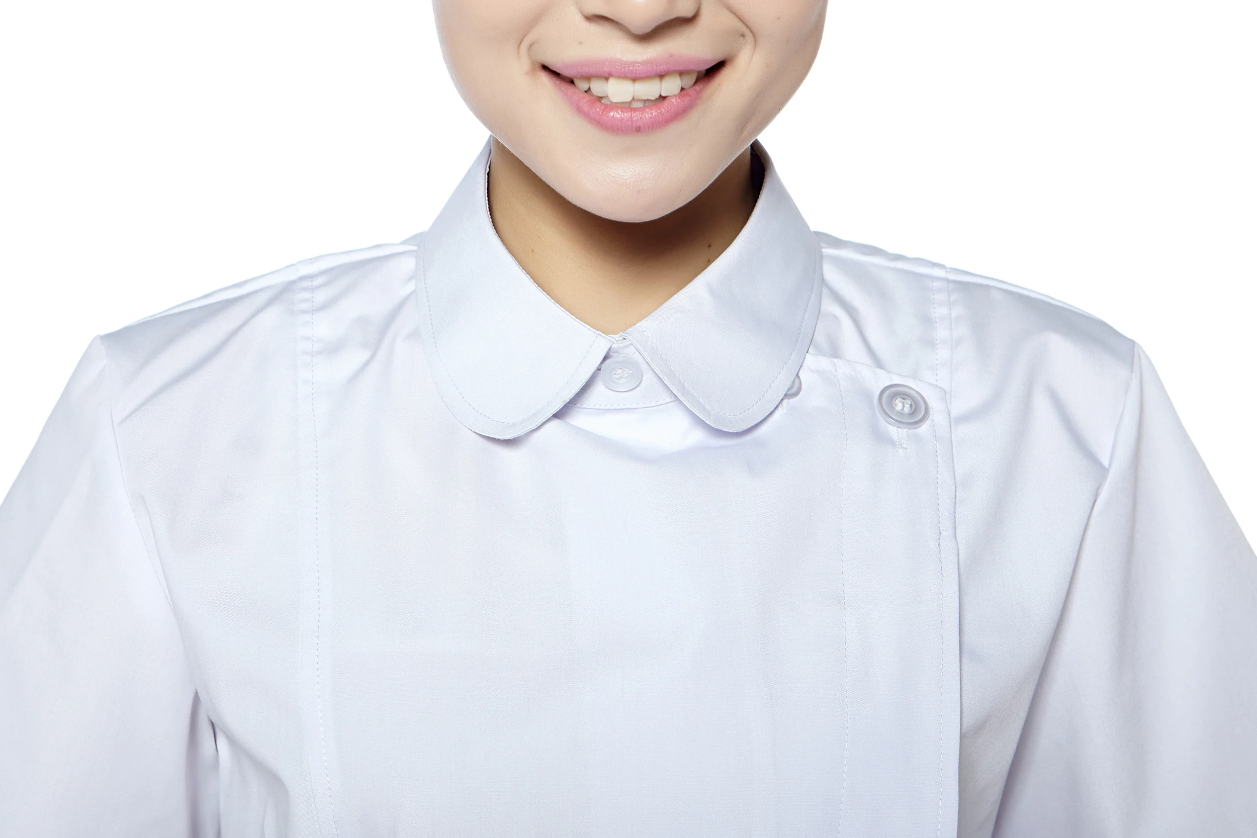 Женская униформа медсестры с коротким рукавом Белое платье Клиническая форма