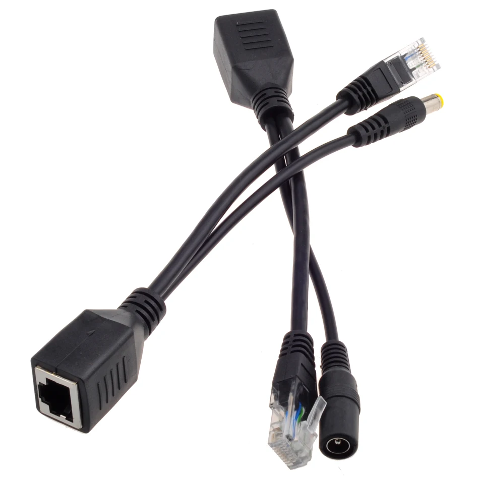 Кабель POE для IP-камеры Пассивный адаптер Power Over Ethernet разветвитель RJ45 инжектор