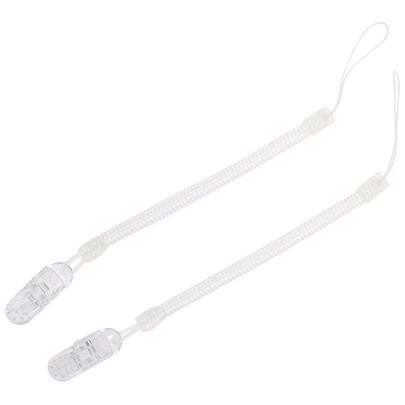 

2pcs Baby Kids Chain Clip Holders Dummy Pacifier Soother Nipple Leash Strap