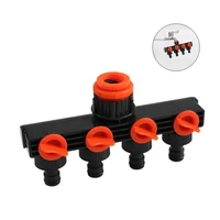 1pcs hose splitter inlet 12 34 1 female threaded to 4 way 16mm quick connectors garden tap hose pipe adapter