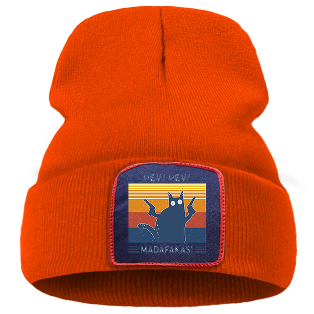 

Pew удобные вязаные шапки с принтом, спортивные хлопковые шапки унисекс, зимняя Лыжная теплая шапка без козырька, гибкая шерстяная шапка