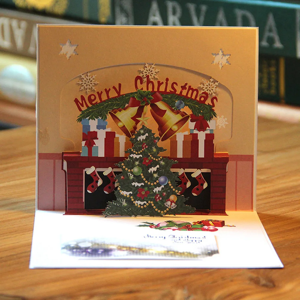 Рождественские открытки ручная работа Симпатичные Счастливого Рождества 3D
