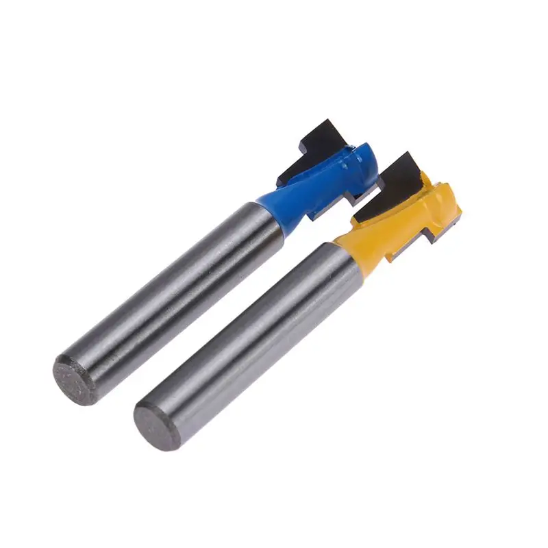 1/4 inch Shank T-Slot Cutter Router Bit Steel Handle 3/8 & 1/2 Length Woodworking Cutters For Power Tools | Инструменты