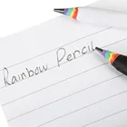Набор из 5 черно-белых деревянных радужных карандашей, школьные и офисные канцелярские принадлежности, принадлежности для рисования, милые карандаши для школьников и детей