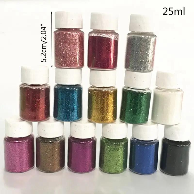

30 Pcs/set DIY Handmade Pearlescent Powder Glitter Silicone Epoxy Mold Accessory 62KD