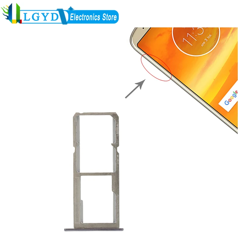 

SIM Card Tray+Micro SD Card Tray for Motorola Moto E5 Plus Phone Card Slot Replacement