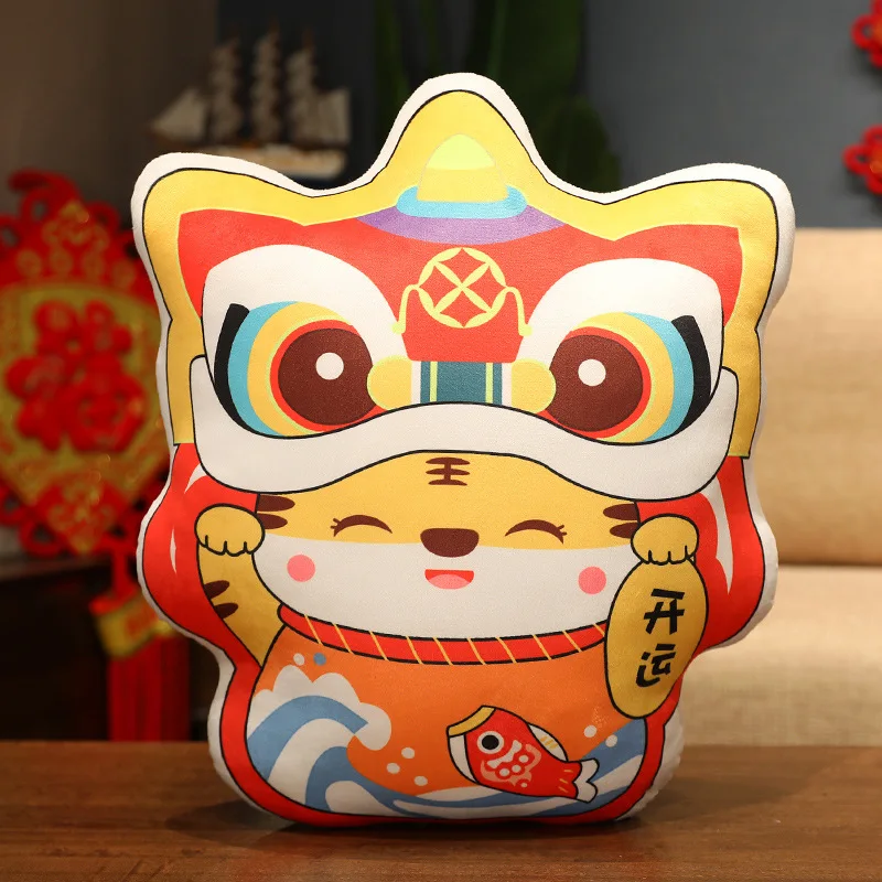 Подушка в виде танцующего льва плюшевая игрушка набивная кукла мультяшное