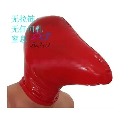 red w white strips Латексные костюмы маски-капюшоны w черная молния рот материал оболочка заглушка сетчатые глаза - Цвет: red w white strips
