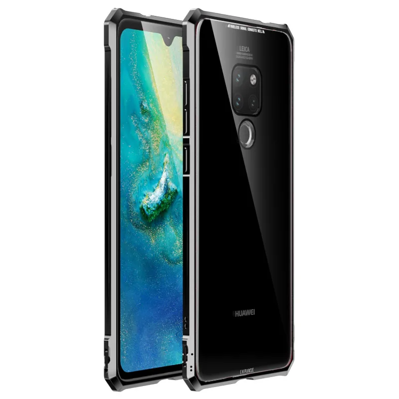 Роскошный чехол для huawei mate 20 Lite Pro X Металлический бампер+ стеклянный защитный чехол для huawei mate 20 Pro чехол mate 20 Lite 20X матовый