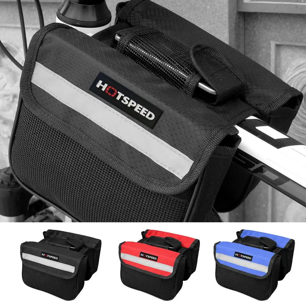 

Bicycle Carrier Bag Multiple Pockets MTB Road Bike Frame Front Saddle Bag Lightweight Cycling Bike Top Tube Bag Bike Accessories
