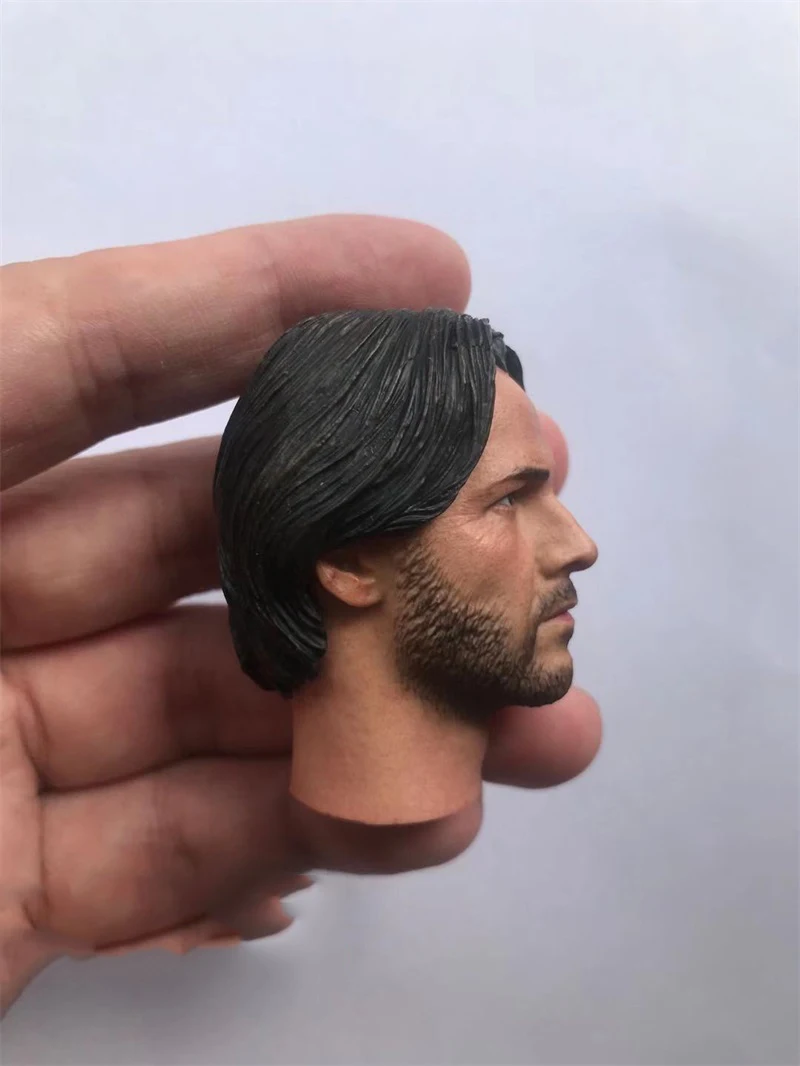

In Stock For Sale 1/6th Male Quickly Chase Keanu Reeves Version 2.0 Head Sculpture For Usual 12inch Doll Action Figures