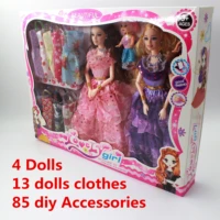 doll fashionista ultimate dressup dolls set gift box toy fashion princess bjd dolls accessories for barbie girls dream set gift