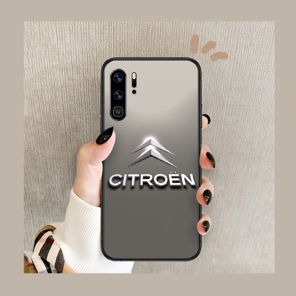 

Citroens car Phone Case Cover Hull For Huawei P8 P9 P10 P20 P30 P40 Lite Pro Plus smart Z 2019 black Shell Silicone Back Fashion