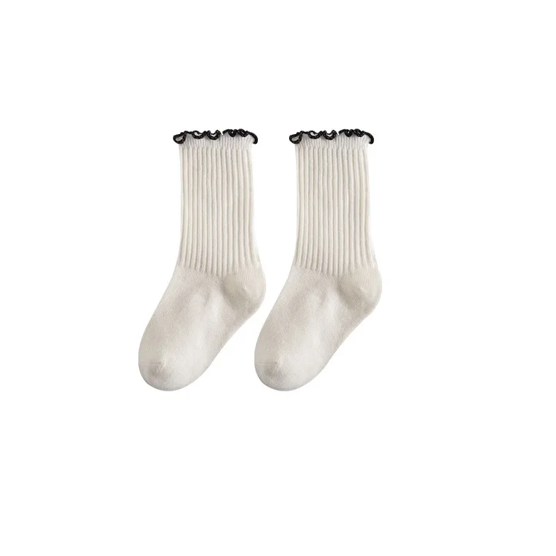Calcetines para beb&eacute; de 0 a 8 a&ntilde;os, de algod&oacute;n puro, Color s&oacute;lido, para reci&eacute;n nacido-4