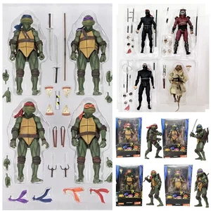 NECA Turtle Figure Raphael Leonardo Michelangelo Donatello Action
Figure Shredder Krang Classic Movie 1990's Film