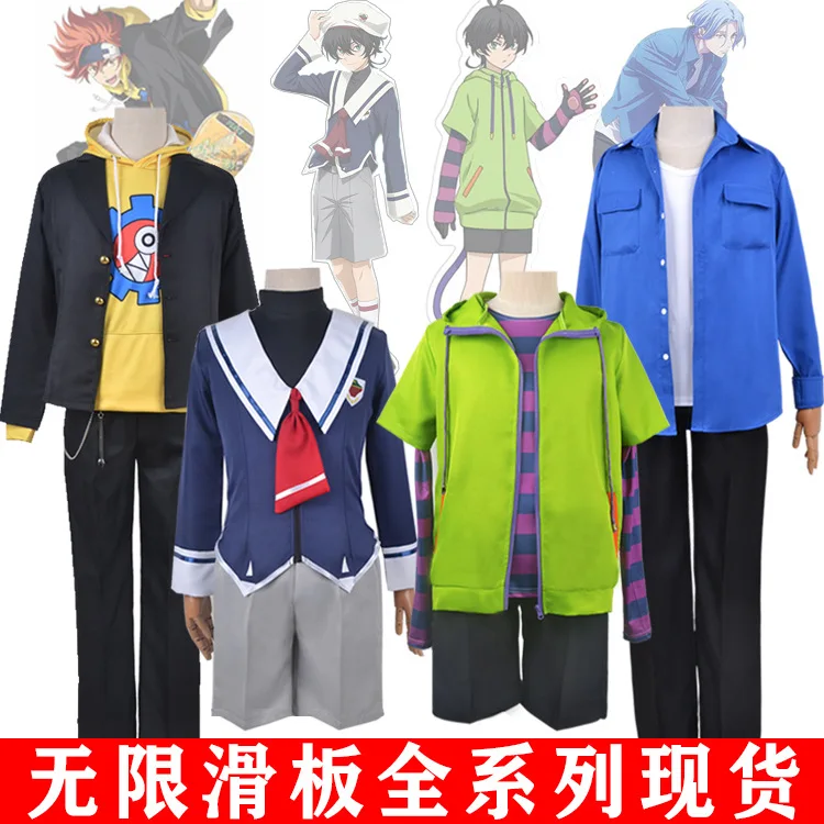 

SK8 The Infinity Miya Reki Kyan Cosplay Costume Wig SK8 Cosplay Red Short Men Wigs Langa Joe Cherry Blosson