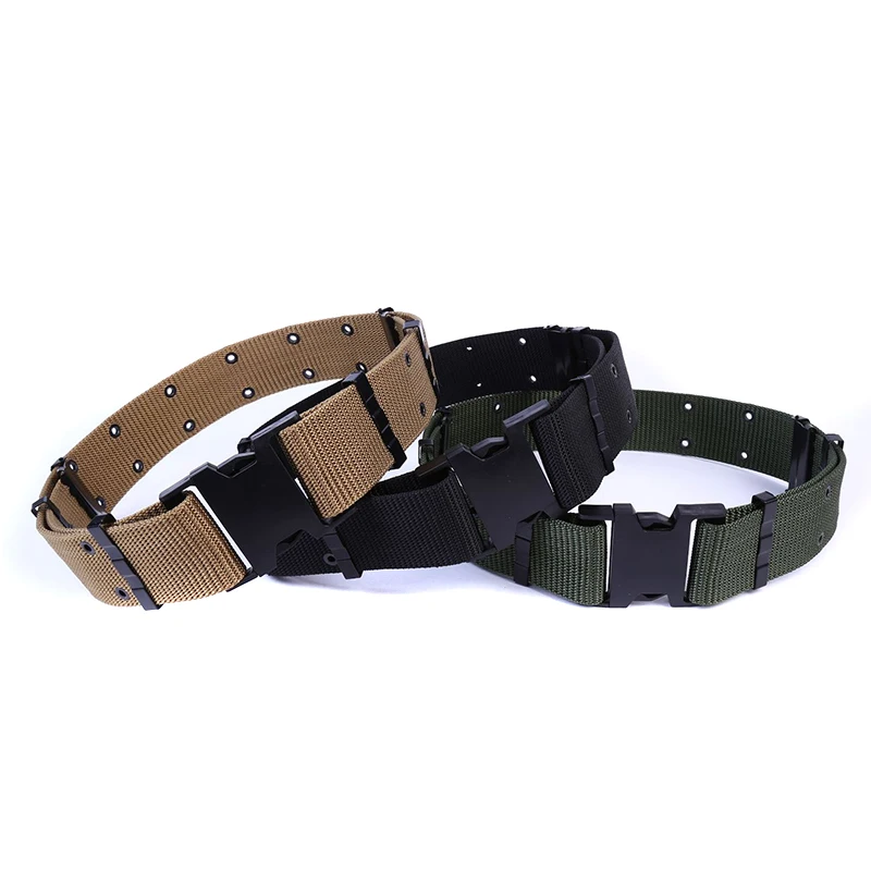 

Men's Military Multifunctional Tactical Belts Army Thicken Canvas Belt With Holes for Outdoor Sport Waistband Waist Support