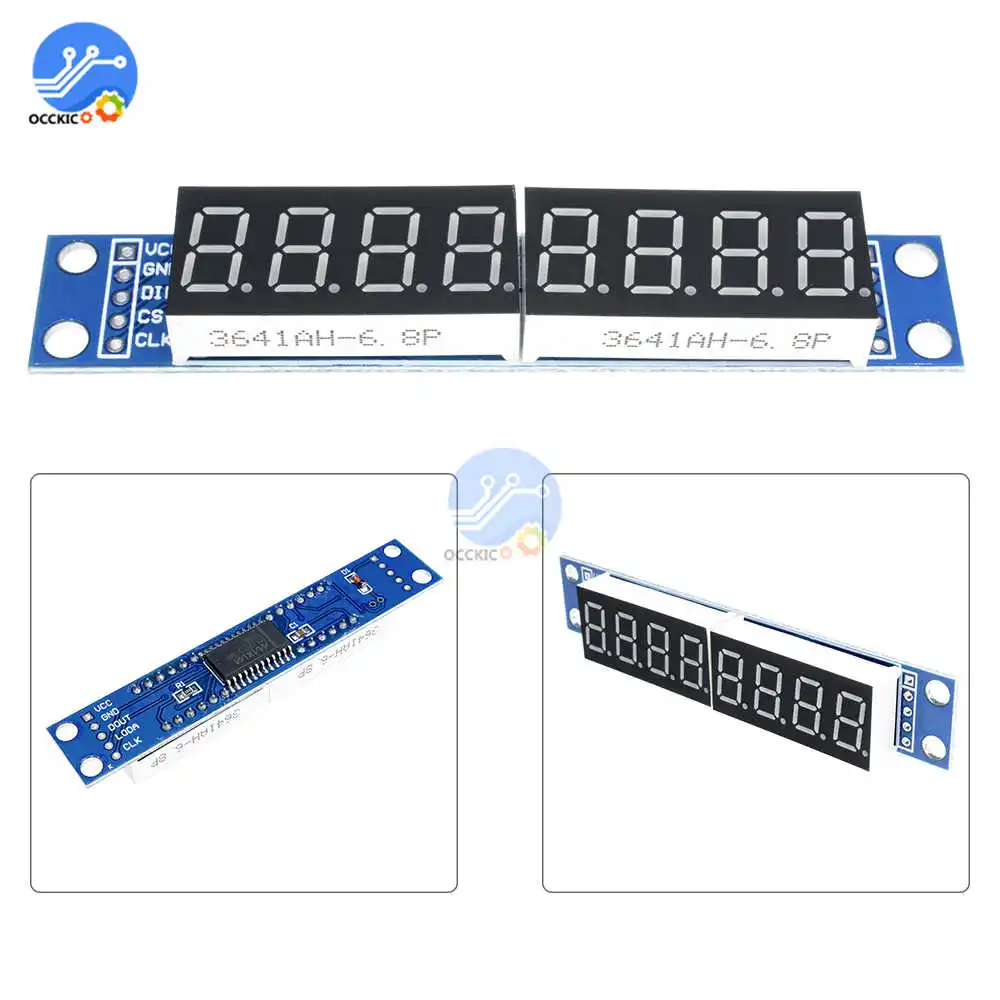 MAX7219 Светодиодный точечный матричный 8 значный цифровой модуль управления