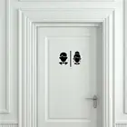 Наклейки на стену унитаза Makeyes для мальчиков и девочек, домашний декор для двери туалета, виниловые стикеры в стиле Дорр, художественный дизайн для женщин и мужчин, Q245