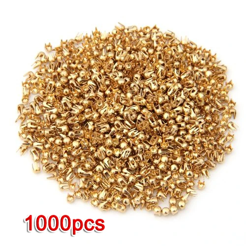 Новый 1000 золотой тон Круглый купол Заклепки Шпильки Пятна DIY Рок Панк 2 5