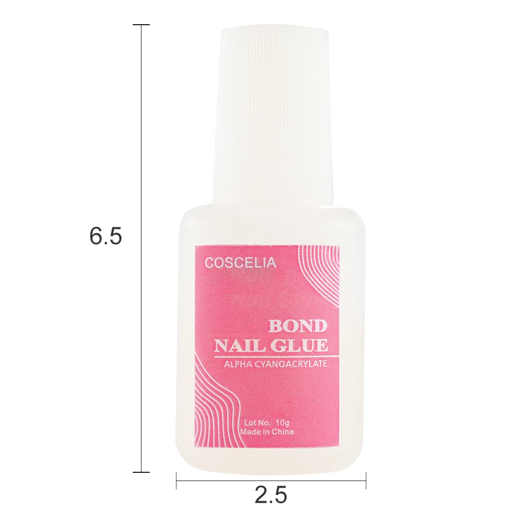 Быстросохнущий клей для ногтей COSCELIA Накладные акриловые ногти Стразы украшение
