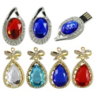 Флеш-диск USB 2,0 128 Гб флэш-накопитель флешки милый с украшением в виде кристаллов драгоценных камней Стиль 8 Гб оперативной памяти, 16 Гб встроенной памяти, 32 ГБ, 64 ГБ, Цепочки и ожерелья Memory Stick подарок для девочек