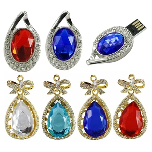 Флеш-диск USB 2,0 128 Гб флэш-накопитель флешки милый с украшением в виде кристаллов драгоценных камней Стиль 8 Гб оперативной памяти, 16 Гб встроенной памяти, 32 ГБ, 64 ГБ, Цепочки и ожерелья Memory Stick подарок для девочек