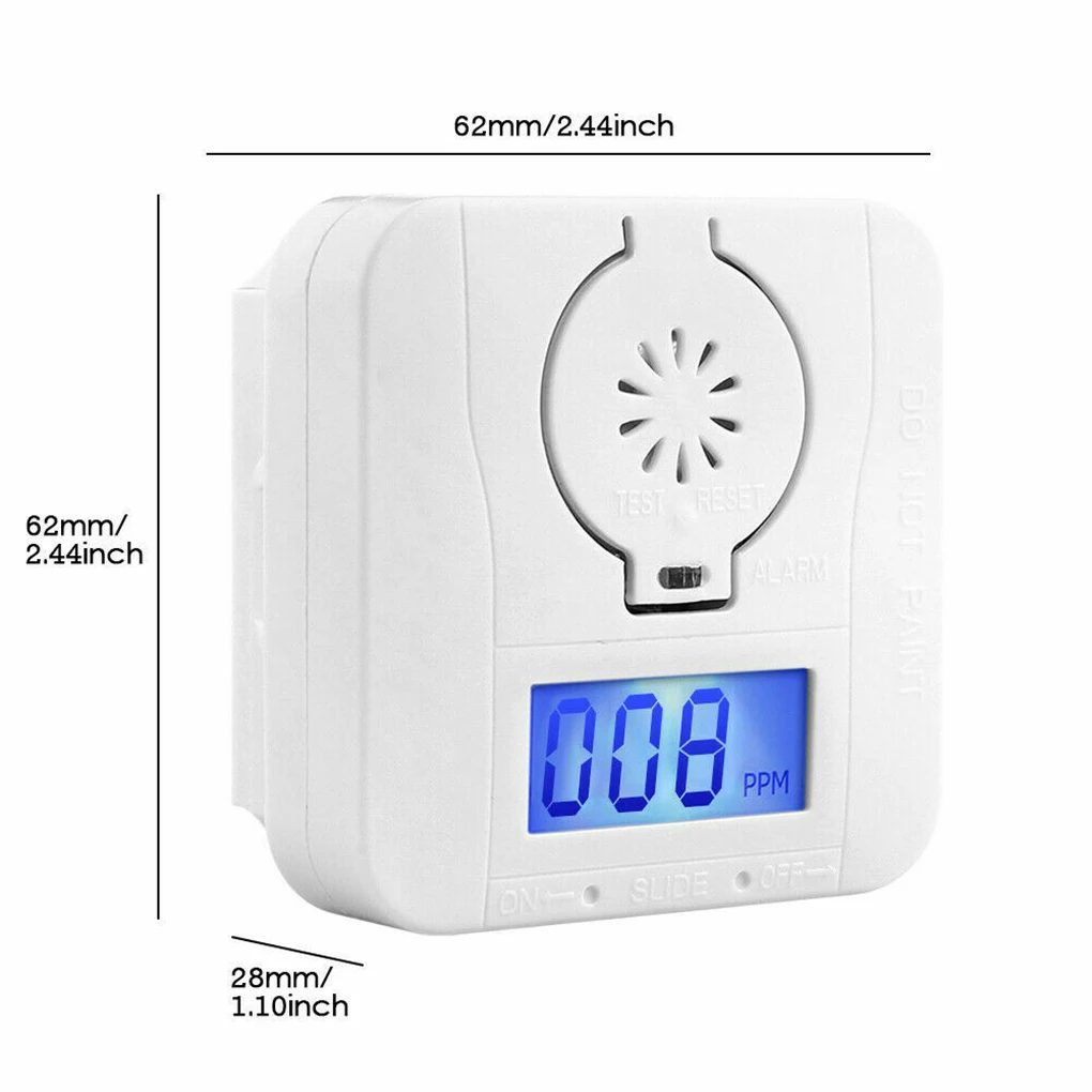 

1/2/4pcs Carbon Monoxide-Smoke Detector Alarm Poisoning Gas Detector Warning Sensor LED Display