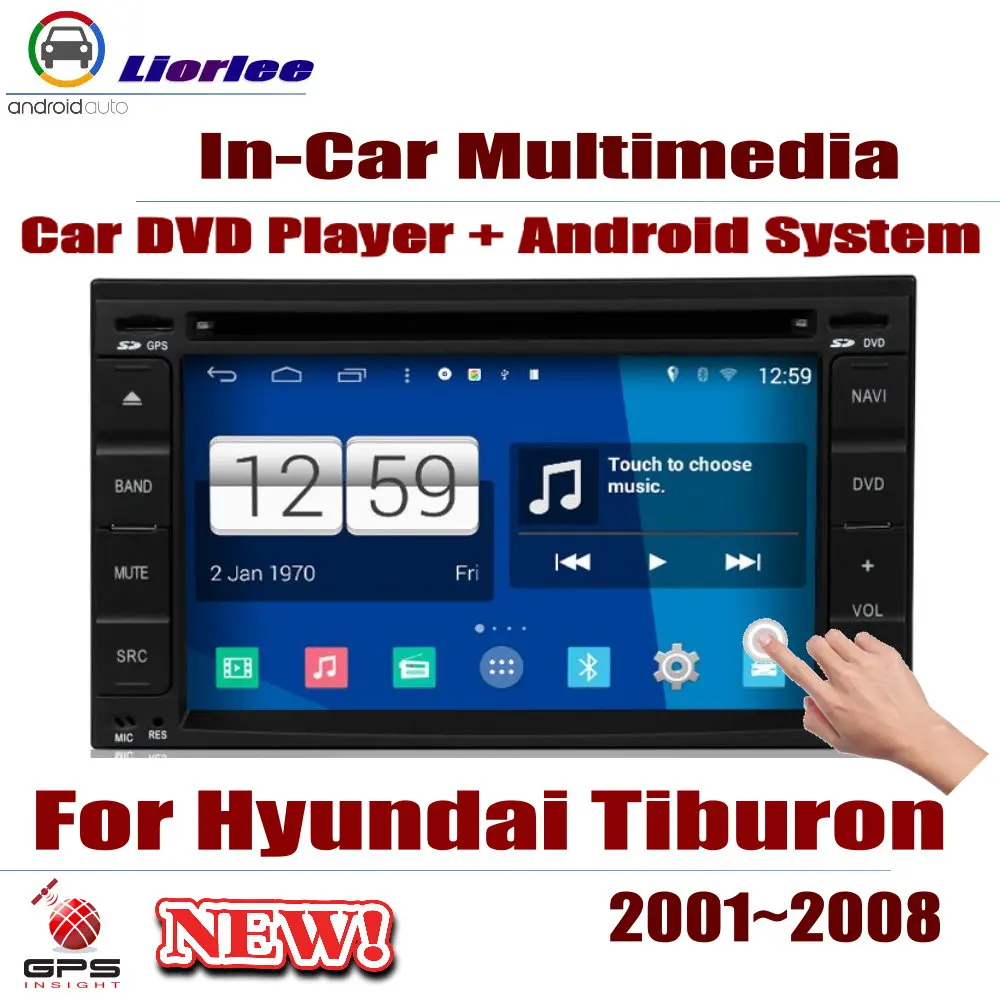 

For Hyundai Tiburon 2001-2008 Android Car Auto DVD Player GPS Navigation Multimedia System HD Screen Radio Stereo Head Unit