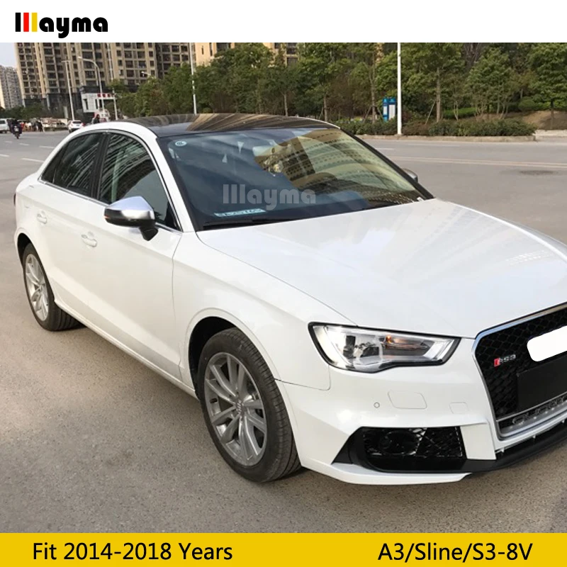 Хромированный ABS Зеркало Обложка для Audi A3 8V 2014 2015 2016 2017 2018 год Новый автомобиль