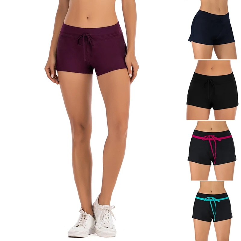 

Шорты для плавания, Женская консервативная Сексуальная однотонная пляжная одежда для плавания