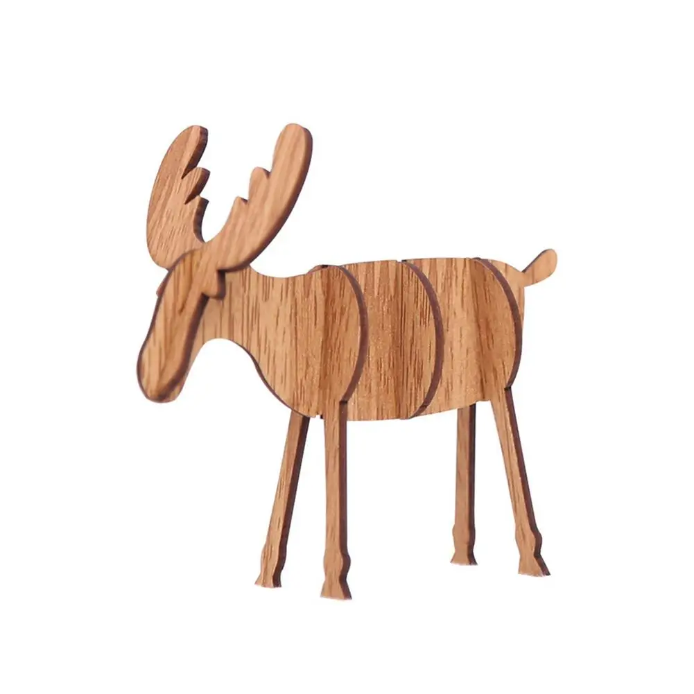 

Reindeer Christmas Ornaments Wooden Christmas Ornaments Indoor 2 Sizes DIY Standing Desk Ornaments For Home Office Holiday Gif