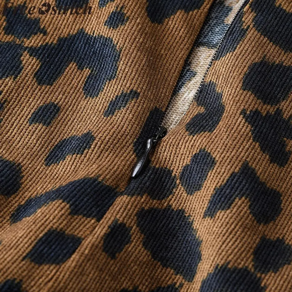 

Slim Straight Long Skirt Women's Leopard Print Fashion High Waist Skirt Female Party Plus Size Summer Casual Nightclub Skirt