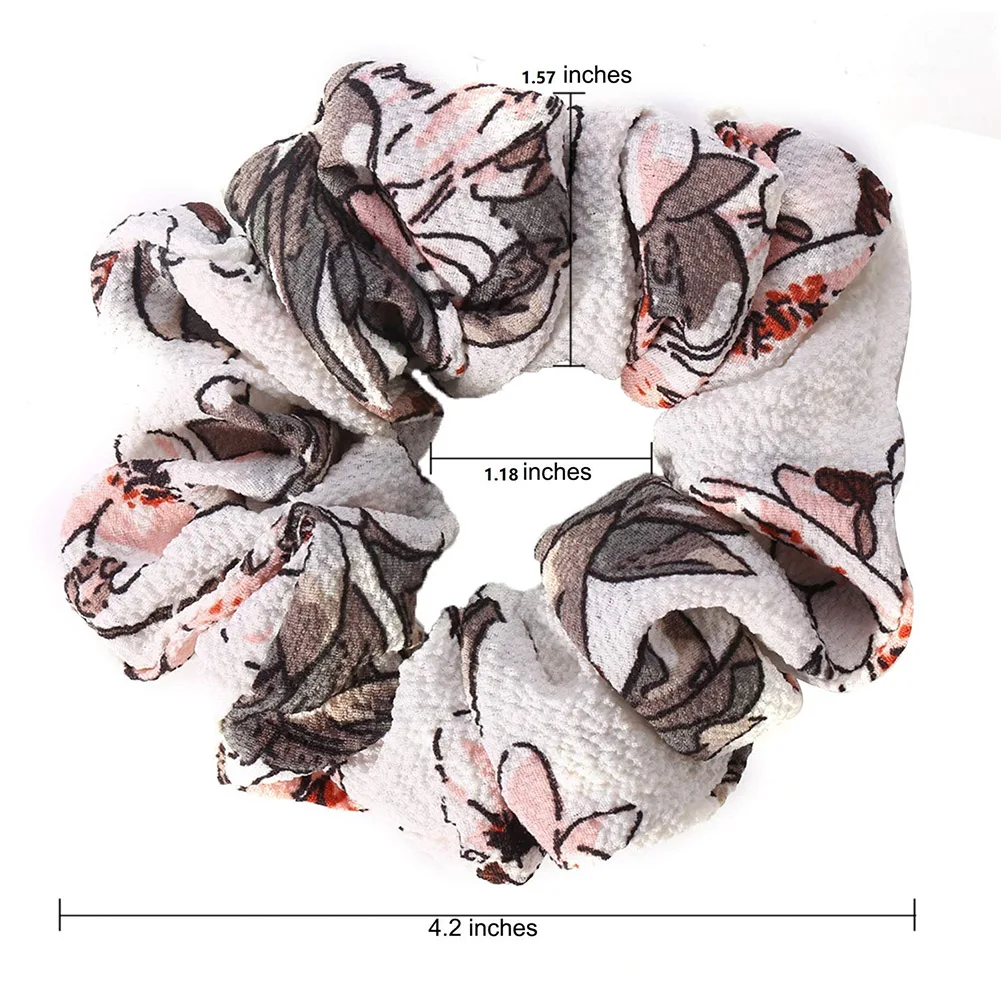 

16Pcs Mixed Hair Scrunchies Flower Chiffon Hair Ties Ponytail Holder for Girls Women @ME88