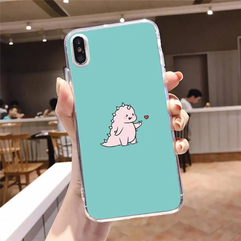 

dinosaur Cartoon case for airpods Phone Case Transparent soft For iphone 5 5s 5c se 6 6s 7 8 11 12 plus mini x xs xr pro max