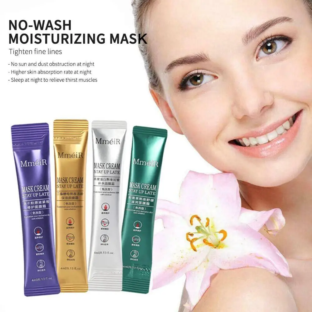 

20pcs/box No-wash Sleeping Mask Moisturizing Repairing Mask Cream Disposable Remove Fine Lines Face Skin Care Mask