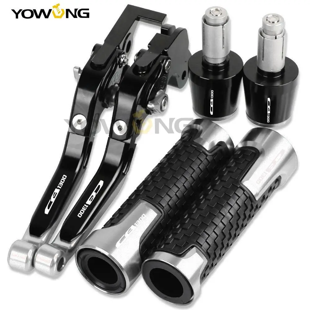 

CB1300 Motorcycle Aluminum Brake Clutch Levers Handlebar Hand Grips ends For HONDA CB1300 X4 SC38 1997 1998 1999