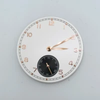 watch part rose gold dial add hour hands fit eta6498 manual winding movement
