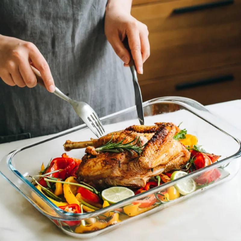 Противень для выпечки из закаленного стекла кухонные принадлежности