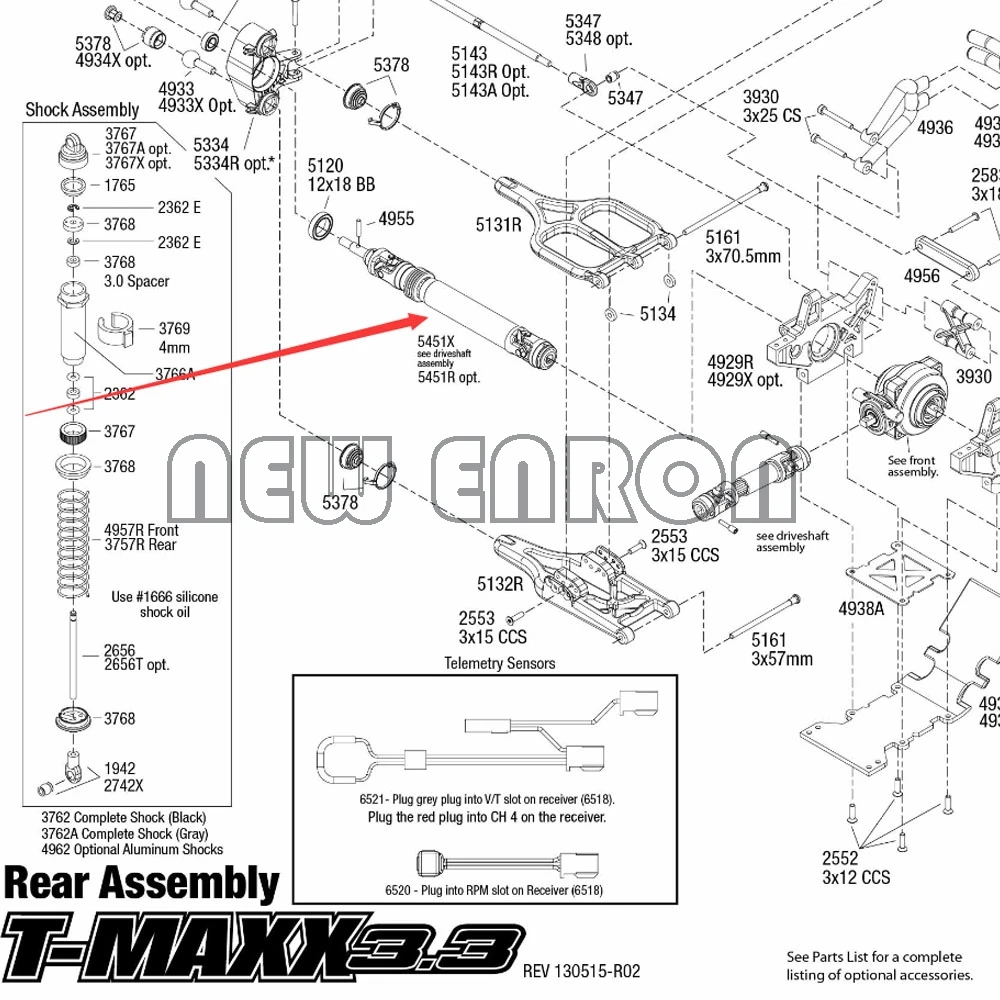 Новый ENRON 2 шт. твердый стальной CVD Свинг Driveshaft Axles Splined 5451X для Traxxas 1/10 E Revo Summit 3