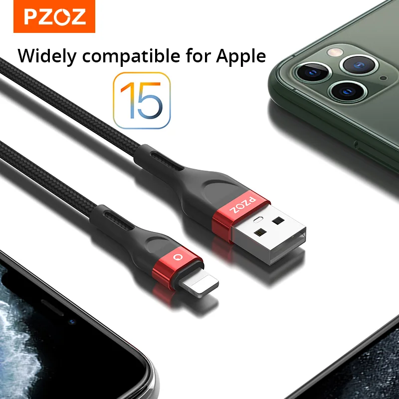 PZOZ USB Cable For iPhone 14 13 12 11 Pro Max  SE X XS 8 7 6 6s Plus 5 5S iPad Air Pro Mini 5 For ipad iPhone Fast Charger Cable