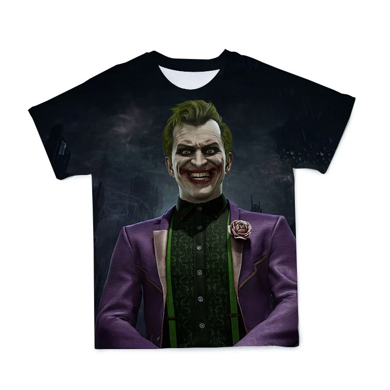 

Hot Sale 3D Printed T Shirt Man Joker Face Tshirt For Men Clown Short Sleeve Cosplay Funny Terror Fashion T-shirts Size 110-6XL