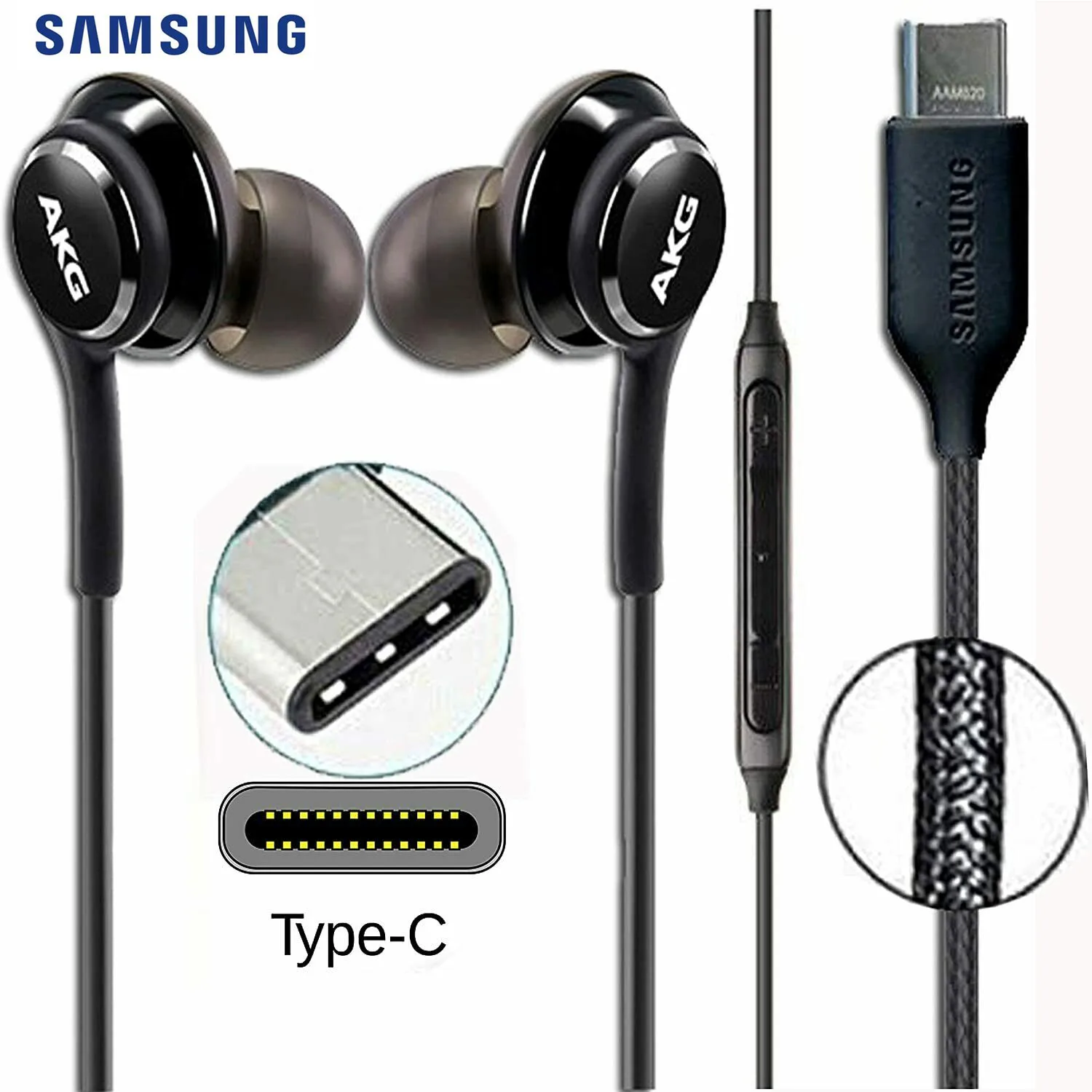 Оригинальные наушники SAMSUNG AKG оригинальные вкладыши типа c с микрофоном проводные