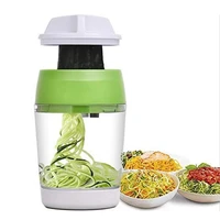 handheld spiralizer vegetable fruit slicer 5 in 1 adjustable spiral grater cutter with container zucchini noodle spaghetti maker