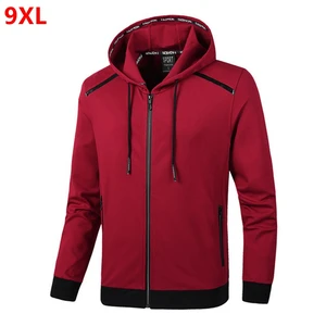 Мужская Трикотажная куртка с капюшоном, размеры до 4XL