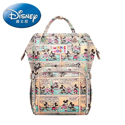B115 Disney Новая модная сумка для подгузников, рюкзак большой емкости, Детская сумка, сумка для подгузников для ухода за ребенком, USB нагрев - Цвет: B115
